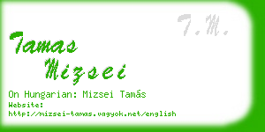 tamas mizsei business card
