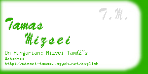tamas mizsei business card